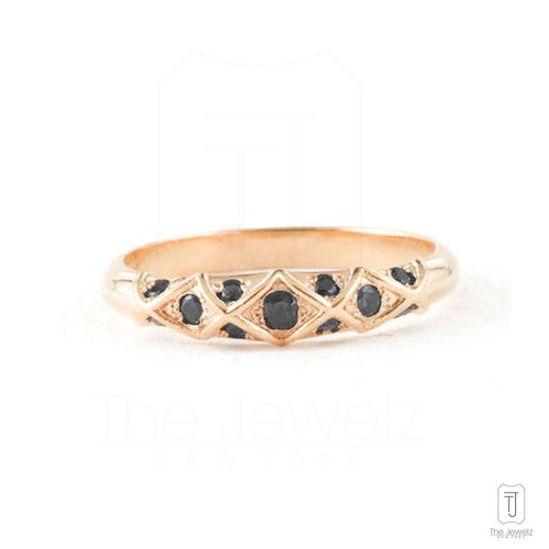 Anillo de oro 14K 0,25 CT VS/F-G diamante Art Deco tamaño-3 a 8 EE. UU.- The Jewelz - Imagen 4 de 5