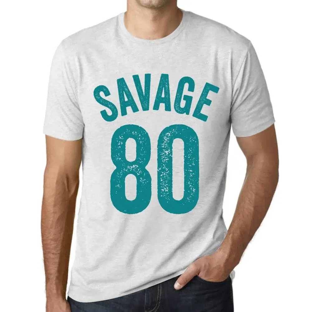 Camiseta para Hombre Savage 80 Regalo Diseño Gráfico 80 Años Cumpleaños