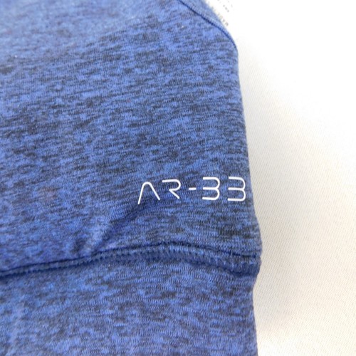 AR-33 Strappy Wire-Free Sports Bra - Space-Dye Navy, XS #9321 - Picture 2 of 7