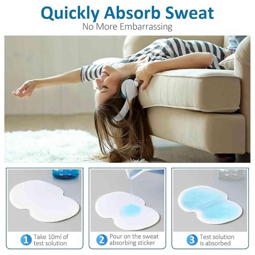 100x Armpit Sweat-proof Pad Disposable Sweat-proof Wrist Guard Pad Invisible USA - Picture 4 of 16