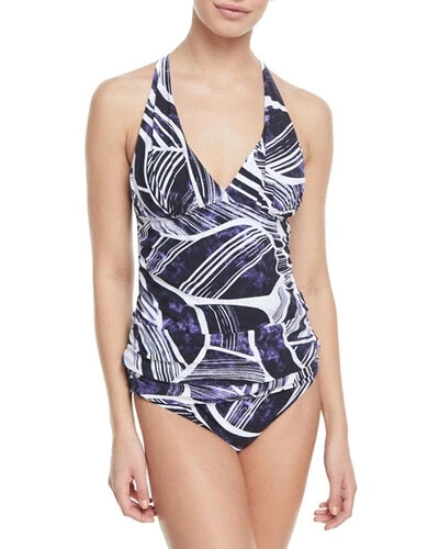 La Blanca Badeanzug Bikini Tankini 2-teiliges Set Größe 8 Bali Hai EUC