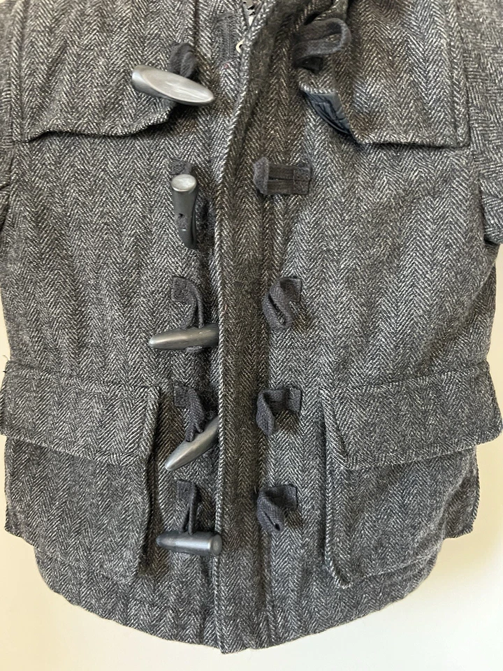 Abrigo BABY GAP Gris Negro Mezcla Lana Niño Pequeño Juvenil Talla 3 años Foto 3 de 4