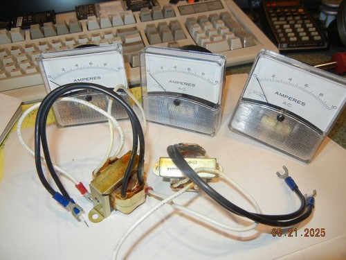 AC AMP 10amp meters & current transformers,, 3 meters NOS, & two transformers - Zdjęcie 3 z 9