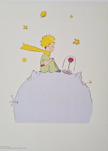 SAINT-EXUPERY * DER KLEINE PRINZ UND DIE ROSE *Lithographie + Zertifikat*limited - Bild 2 von 10