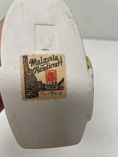 Tetera artesanal Malasia vintage y 5 tazas de cerámica artesanal Tenmoku - Imagen 12 de 12