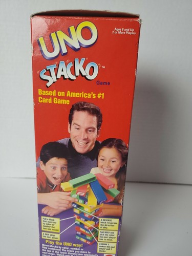 1999 Mattel Uno Stacko Stacking Block Game - ORIGINAL BOX! - Picture 2 of 4