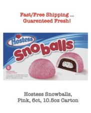 Hostess Snowballs, Pink, 6ct, 10.5oz Carton F...