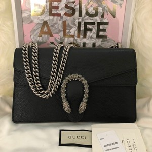 gucci dionysus small black leather
