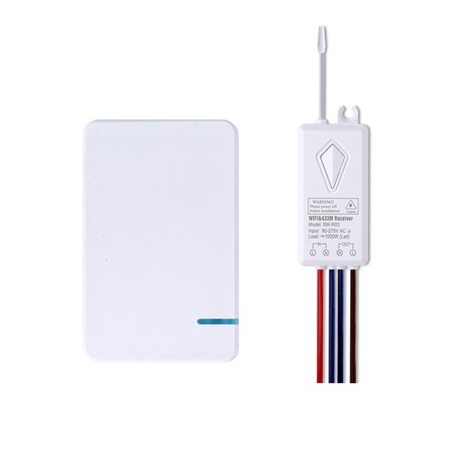 Smart Wifi Wireless Light Switch Kit Portable Transmitter + Receiver for Lamp