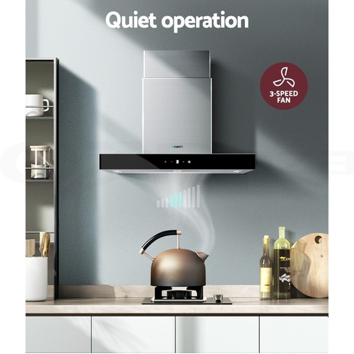Devanti 600mm Range Hood 60cm Rangehood Stainless Steel Glass Kitchen Canopy - Picture 6 of 11