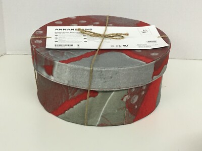 IKEA ANNANSTANS Box with lid, handmade red NEW