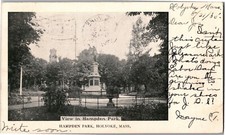 View in Hampden Park, Holyoke MA Undivided Back c1905 Vintage Postcard T02