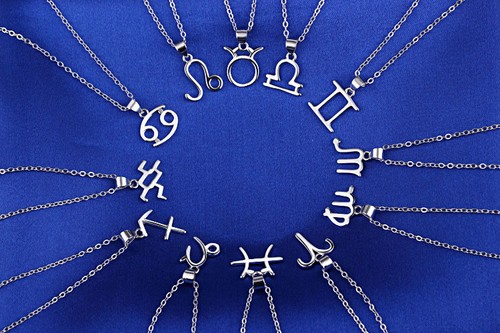 Silver tone zodiac Constellation sign pendant necklace?choices - Picture 2 of 14