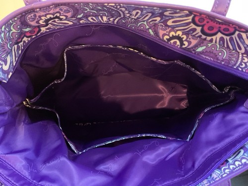 Gently Used 1X~ Vera Bradley Lilac Tapestry Medium Trimmed Tote Bag - Picture 13 of 16