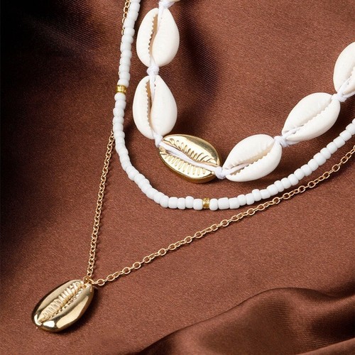 Adjustable Natural Sea Shell Necklace Clavicle Rope Choker Beach Summer Women - Picture 15 of 22