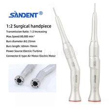 Dental 1:2 Surgical Straight Handpiece 20 Degree Attachment External NSK E Type
