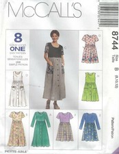 LADIES FRONT BUTTON DRESS w// FRONT-BACK TUCKS PATTERN 4-16 FF McCALL/'S #8488
