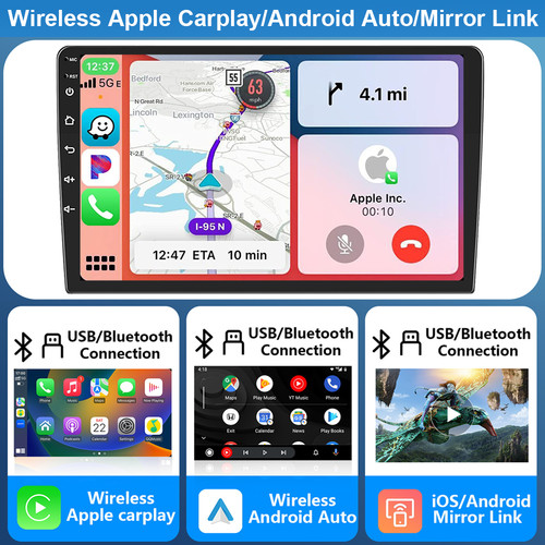 For Jeep Wrangler JK 2007-2016 10.1" Android 13.0 Car Radio Stereo GPS CARPLAY - Picture 5 of 16