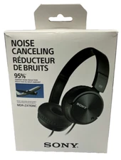 Sony MDR-ZX110NC Noise Canceling Headphones On Ear MDR ZX110NC BLACK