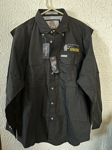 Boy Scouts of America Golden Chick Button Up Shirt Large BSA Circle 10 Council - Picture 1 of 4