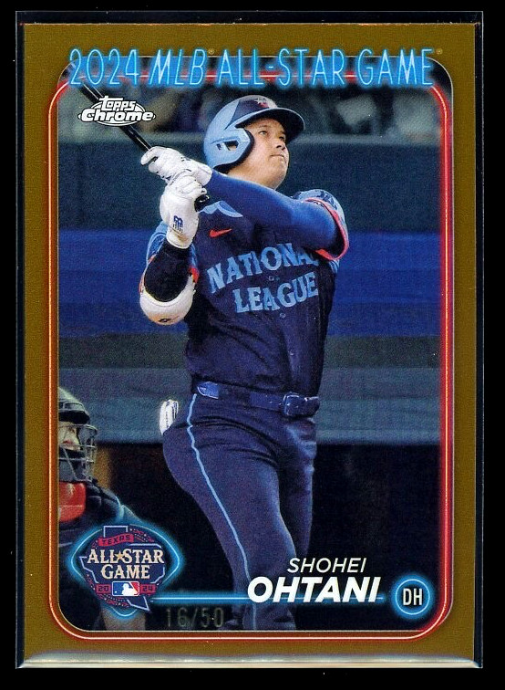 Shohei Ohtani 2024 Topps Chrome Update Gold /50 All Star Game