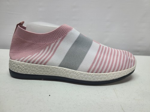 EUC Womens Size 9.5 Pink Elastic Knit Mesh Sock Sneakers Lightweight Walking - Picture 2 of 7