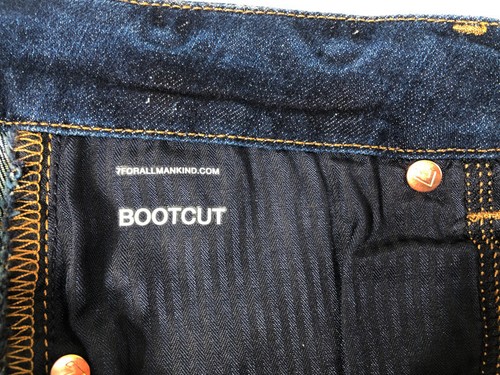 NUEVO CON ETIQUETAS 7 FOR ALL HUMANITY Pantalones de mezclilla elásticos originales Bootcut para mujer talla 29 Moreno - Imagen 13 de 16