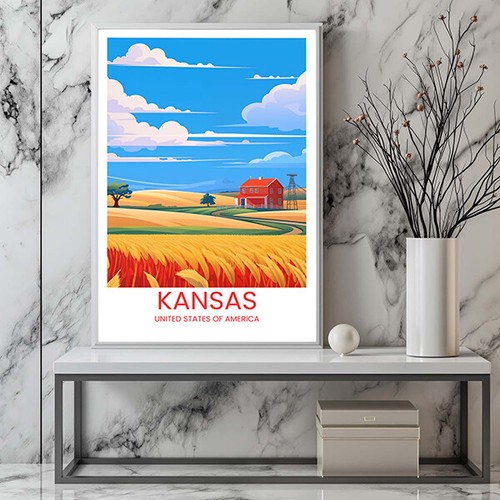 Kansas, USA - Travel Poster #2 - Picture 2 of 6