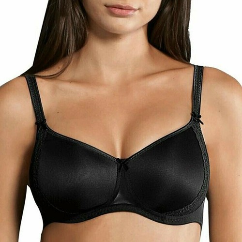 Soutien-gorge 85B (70B eu) Sans Armature Lace rose Rosa Faia Noir - Picture 8 of 8