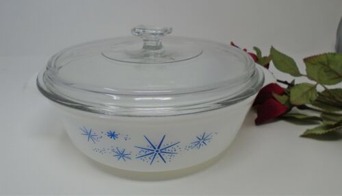 Anchor Hocking Fire King Atomic Star Casserole with lid 1 1/2 qt. - Picture 1 of 4