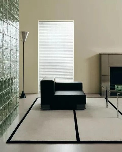 Hand-Tufted Wool Rug | Modern Abstract Design Area Carpet | Dusty White/Black - Picture 3 of 3
