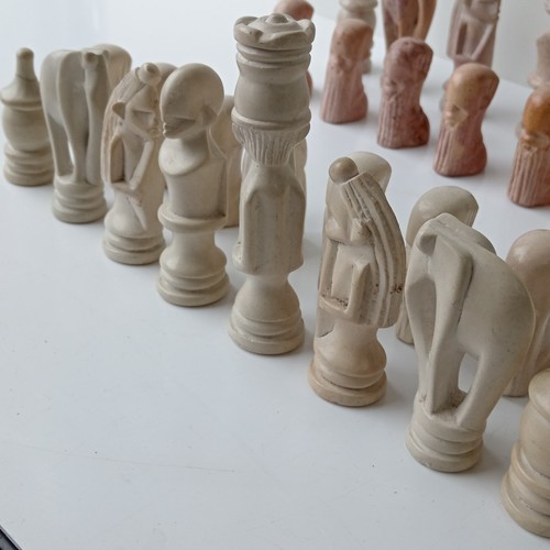 🔥 Vintage Schachfiguren Kenianischer Speckstein 5 Zoll König handgeschnitzt Stammesschachfiguren - Bild 12 von 22