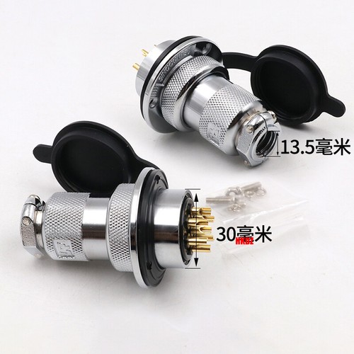 30MF Aviation Plugs Socket 2 3 4~ 8 Pin Metal Male Female Panel Cable Connector - Picture 8 of 16