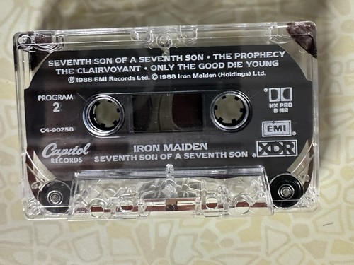 Iron Maiden album cassette tape Seventh Son Of A Seventh Son - Picture 6 of 7