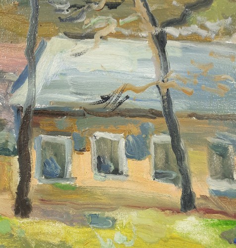 Alte Häusermalerei, Frühlingsmalerei, Stadtbildkunst, Original Ölgemälde - Bild 7 von 13