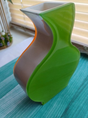 Villeroy Boch 1980s/1990s Lucite Acrylic Reversible Pop Art Vase - Picture 17 of 18