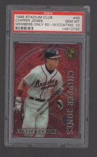 1996 STADIUM CLUB FINEST MEMBERS ONLY 50 #48 CHIPPER JONES PSA 10 GEM MINT