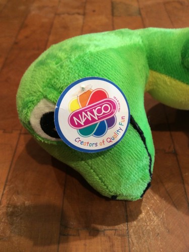 Nanco Stuffed Animal Gecko Plush Green Yellow Reptile 16” Lizard New - Picture 5 of 5