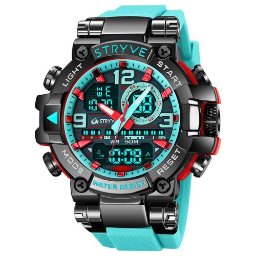 Hombres Alta Calidad Digital-Analógico Doble Movimiento Impermeable Relojes Moda Deportes - Imagen 29 de 31