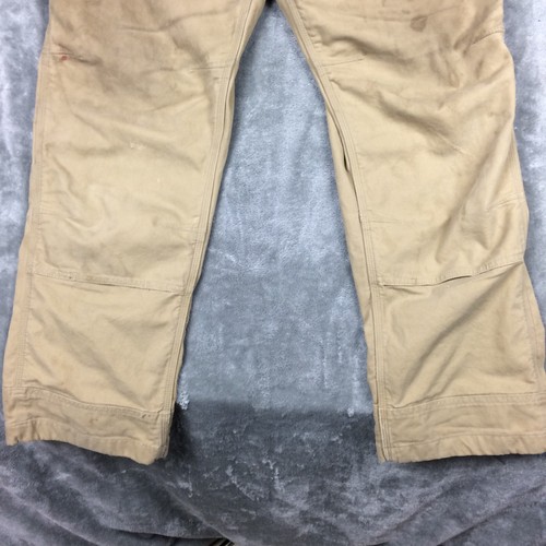 Carhartt Bib Overalls Pants Men 32x30 Tan Relaxed OR2987-M Rugged Flex STAINS - Picture 11 of 20