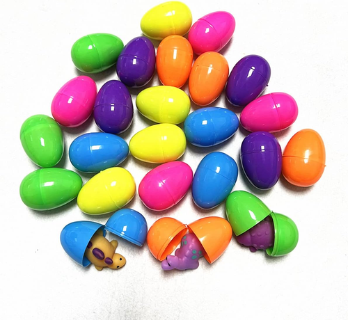 24 Pack Plastic Prefilled Easter Eggs with Dinosaur Mochi Squishy Toys inside fo - Picture 3 of 12