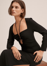 Mango nazca cut out detail dress