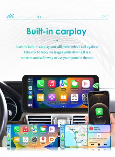 8Core Android 12 GPS 10.25''For Mercedes Benz E Class W212 NTG4.0 Carplay Stereo - Foto 11 di 23