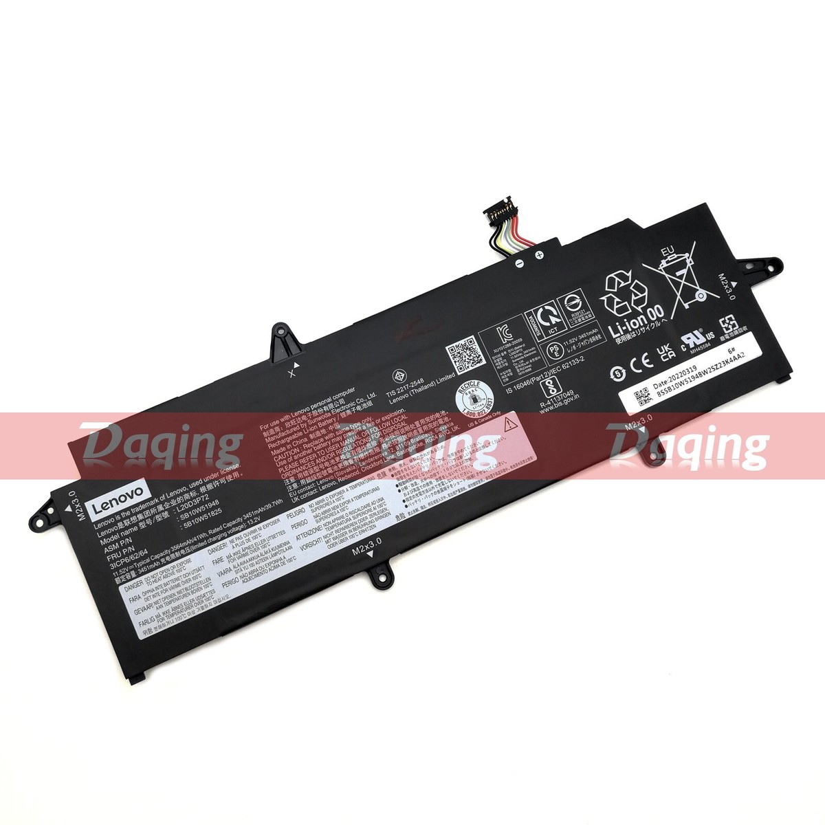 ThinkPad X13 Gen2 Gen3 L20C3P72電池パック交換 New Original L20D3P72 L20M3P72 Battery for Lenovo ThinkPad