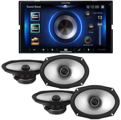 Récepteur meilleur numérique intégré au tableau de bord Alpine ILX-W670 et 2 haut-parleurs coaxiaux S2-S69 type S 6x9