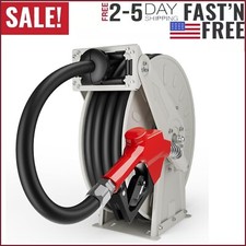 Diesel Fuel Hose Reel Retractable 3/4" x 50' with Auto Refueling Gun Swivel Reel