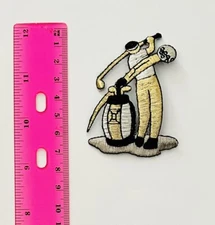 Golf Golfing Patch Sports  Appliqué Swing Putt Colorful Gold