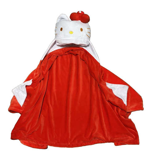 Hello Kitty Hooded Throw Cozy Super Soft Sherpa, Small, Soft, Bedtime Robe