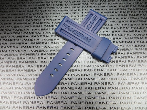 24 mm echt PANERAI echt Kautschuk Faltband blau Taucher Uhrenarmband P - Bild 2 von 6