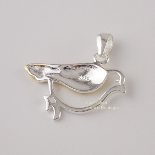 925 Sterling Silver CZ perla gatto foglia uccello fiore fascino ciondolo T16 - Foto 40 di 138